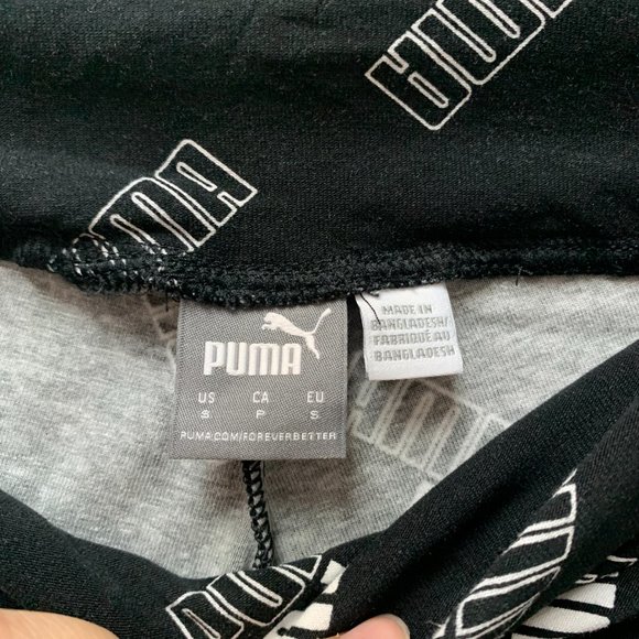 PUMA Black Power High Waist 7/8 Leggings Size Small White PUMA - Picture 4 of 4